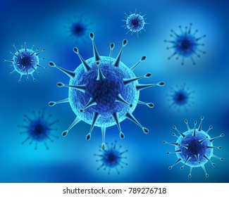 Illustration of virus cells