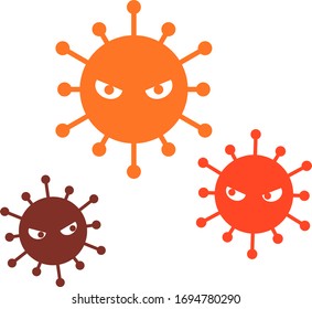 Illustration of virus, pathogen, bacteria