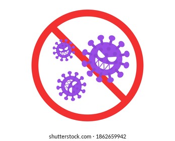 Illustration of virus prevention mark.