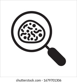 Illustration des Vektorillustration-Symbols. Corona-Virus-Symbol flach Zeichen Design. Mikrobe-Symbol-Piktogramm. Bakteriensymbol. Bakteriensymbol Coronavirus