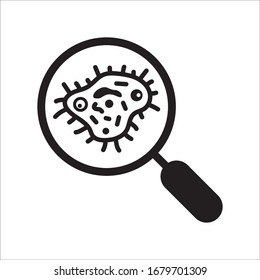 Illustration of virus vector icon. Corona virus icon flat sign design. Microbe symbol pictogram. Bactery icon. Coronavirus bacteria symbol