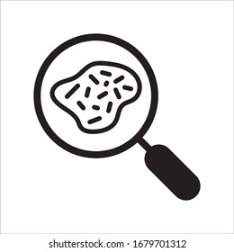 Ilustración del icono del vector de virus. Diseño plano de icono del virus Corona. Pictograma de símbolo de microbio. Icono de característica. Símbolo de bacteria Coronavirus