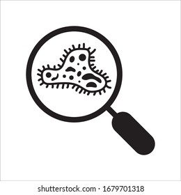 Illustration of virus vector icon. Corona virus icon flat sign design. Microbe symbol pictogram. Bactery icon. Coronavirus bacteria symbol