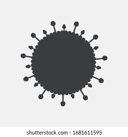 Illustration of virus vector icon. Corona virus icon flat sign design. Microbe symbol pictogram. Virus icon. Coronavirus symbol