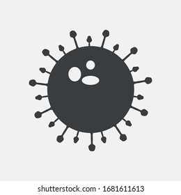 Illustration of virus vector icon. Corona virus icon flat sign design. Microbe symbol pictogram. Virus icon. Coronavirus symbol