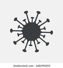 Ilustración del icono del vector de virus. Diseño plano de icono del virus Corona. Pictograma de símbolo de microbio.Icono de virus. Símbolo de coronavirus
