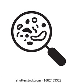 Illustration des Vektorillustration-Symbols. Corona-Virus-Symbol flach Zeichen Design. Mikrobe-Symbol-Piktogramm. Bakteriensymbol. Bakteriensymbol Coronavirus