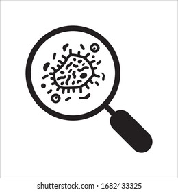 Illustration of virus vector icon. Corona virus icon flat sign design. Microbe symbol pictogram. Bactery icon. Coronavirus bacteria symbol