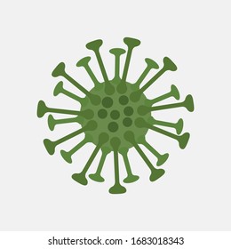 Illustration des Vektorillustration-Symbols. Corona-Virus-Symbol flach Zeichen Design. Mikrobe-Symbol-Piktogramm.Virus-Symbol. Coronavirus-Symbol
