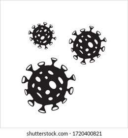 Illustration of virus vector icon. Corona virus icon flat sign design. Microbe symbol pictogram. Bactery icon. Coronavirus bacteria symbol