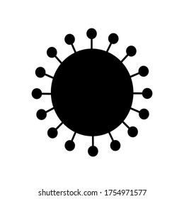 Illustration of virus vector icon. Corona virus icon flat sign design. Microbe symbol pictogram. Virus icon. Coronavirus symbol