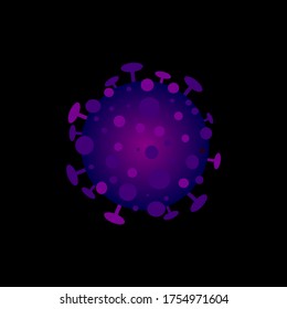 Illustration of virus vector icon. Corona virus icon flat sign design. Microbe symbol pictogram. Virus icon. Coronavirus symbol