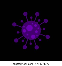 Ilustración del icono del vector de virus. Diseño de señas planas con icono del virus Corona. Pictograma del símbolo del microbio. Icono de virus. Símbolo de coronavirus