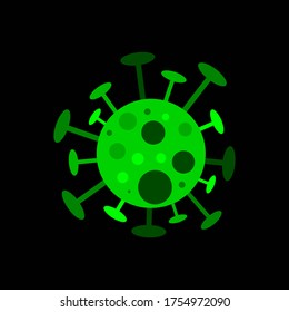 Illustration of virus vector icon. Corona virus icon flat sign design. Microbe symbol pictogram. Virus icon. Coronavirus symbol