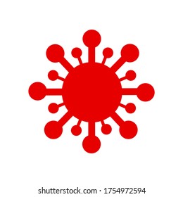 Illustration of virus vector icon. Corona virus icon flat sign design. Microbe symbol pictogram. Virus icon. Coronavirus symbol