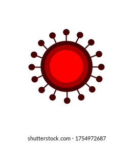 Illustration of virus vector icon. Corona virus icon flat sign design. Microbe symbol pictogram. Virus icon. Coronavirus symbol