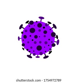 Ilustración del icono del vector de virus. Diseño de señas planas con icono del virus Corona. Pictograma del símbolo del microbio. Icono de virus. Símbolo de coronavirus
