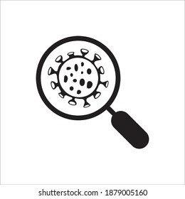 Illustration of virus vector icon. Corona virus icon flat sign design. Microbe symbol pictogram. Bactery icon. Coronavirus bacteria symbol
