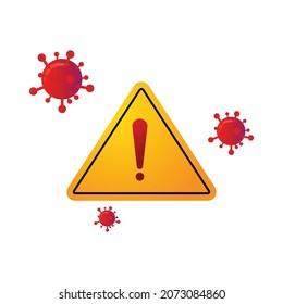 Illustration virus warning detected design