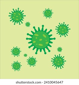 illustration of viruses in the human body vector design