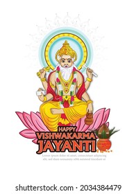 illustration of Vishwakarma Jayanti for Background,card,poster,banner design.