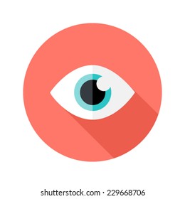 Illustration of Vision Eye Circle Flat Icon