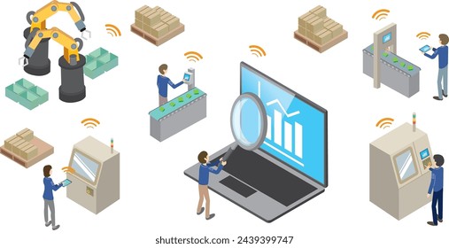 ilustración de la visualización de un lugar de fabricación