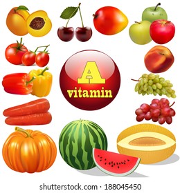 illustration vitamin a herbal products 