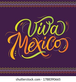 Illustration von Viva Mexico für den Unabhängigkeitstag Mexikos