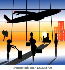illustration viwe of the airport building