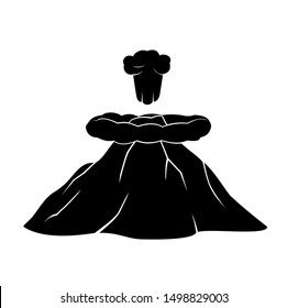 illustration of a volcano erupting