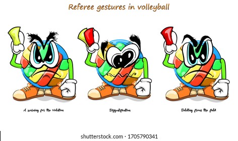 Illustration of a volleyball ball that shows the value of penalty cards in volleyball