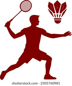 Illustration of volleyball game, stick people