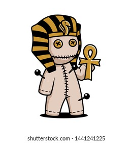 illustration voodoo pharaoh cute doll
