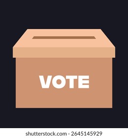 Ilustração de uma caixa de votação com cédula de papel, perfeita para temas eleitorais, campanhas, conscientização para o voto, democracia e materiais de educação cívica.