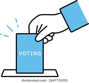 Ilustración de votación y elección