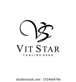 Illustration of VS signs combined into one beautiful shape logo design.