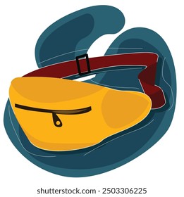  illustration of waist bag with cool and attractive colors,