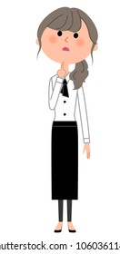 Illustration of a waitress to think about