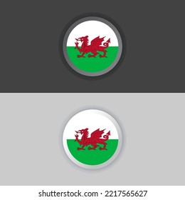 Illustration of Wales flag Template