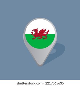 Illustration of Wales flag Template