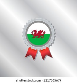 Illustration of Wales flag Template