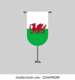 Illustration of Wales flag Template