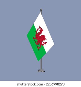 Illustration of Wales flag Template