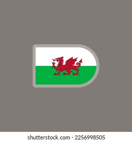 Illustration der Wales-Flaggenvorlage