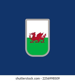 Illustration of Wales flag Template