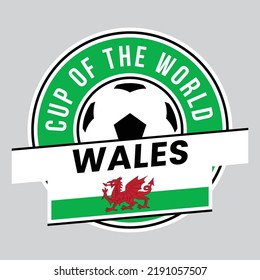 Illustration Of Wales Team Badge For Football Tournament