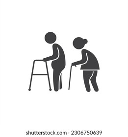 illustration of walker tool, vector art.