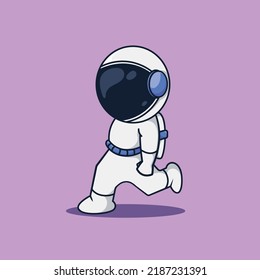 Illustration of a walking astronaut