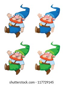 illustration of a walking gnome. File is loaded again with corrections.